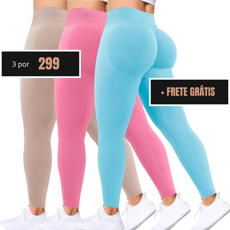 Leve 3 /  R$299 - Body Girl: A Calça Para Academia Que Empina, Modela e Realça