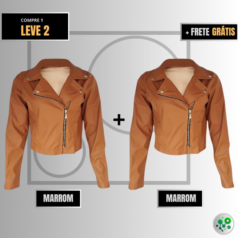 EcoLeather Luxe - Jaqueta Feminina Estilo Imbatível