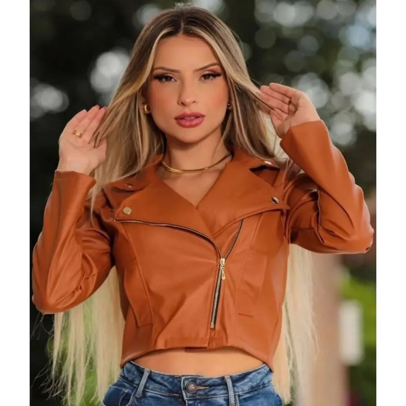 EcoLeather Luxe - Jaqueta Feminina Estilo Imbatível