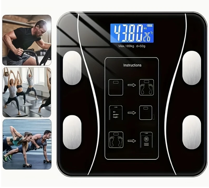 Balança Profissional de Bioimpedância Corporal Digital com Bluetooth Original