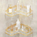 Prateleira Acrílica de banheiro - Dourada, sem furos, Luxuosa.