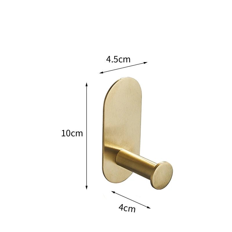 Conjunto Elegante de 5x Acessórios para Banheiro em Dourado - Sem Perfuração, Aço inoxidável